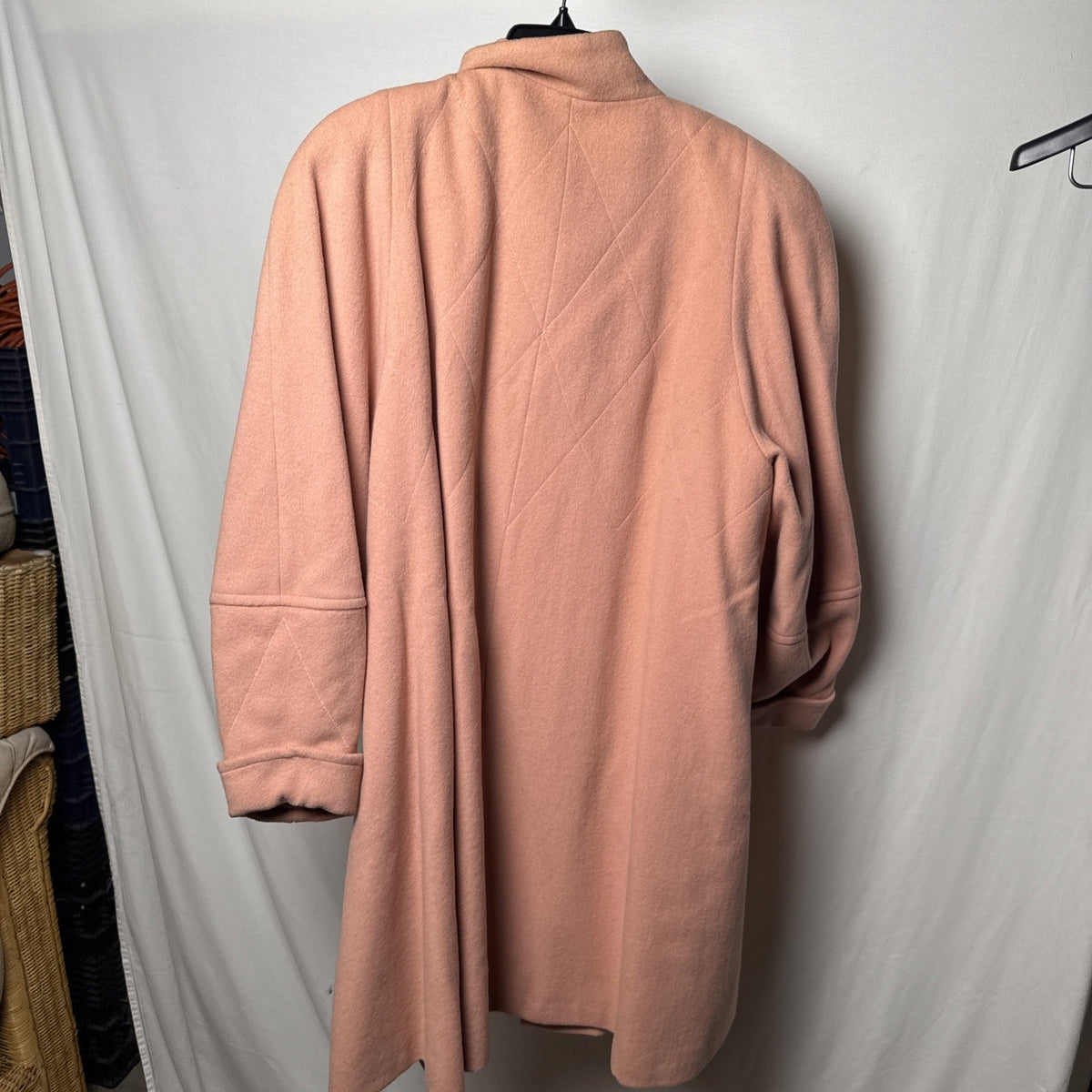 Vintage Gallery Woman’s Overcoat Pink Wool Long Coat - 42” Length