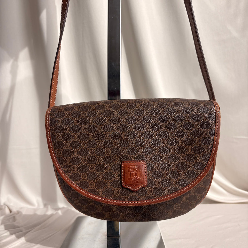 Vintage Celine Macadam Triomphe Saddle Bag
