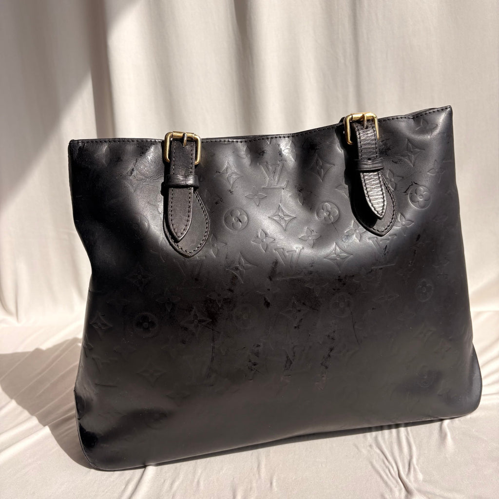 Vintage Louis Vuitton Black Monogram Vernis Houston Tote