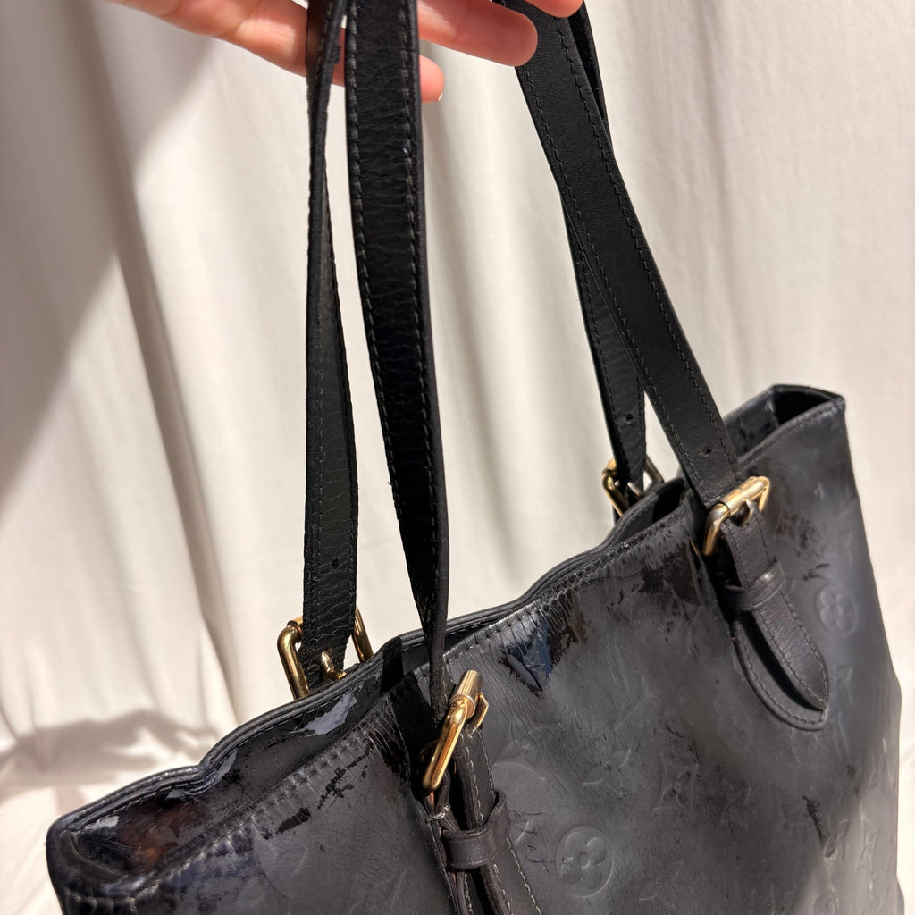 Vintage Louis Vuitton Black Monogram Vernis Houston Tote