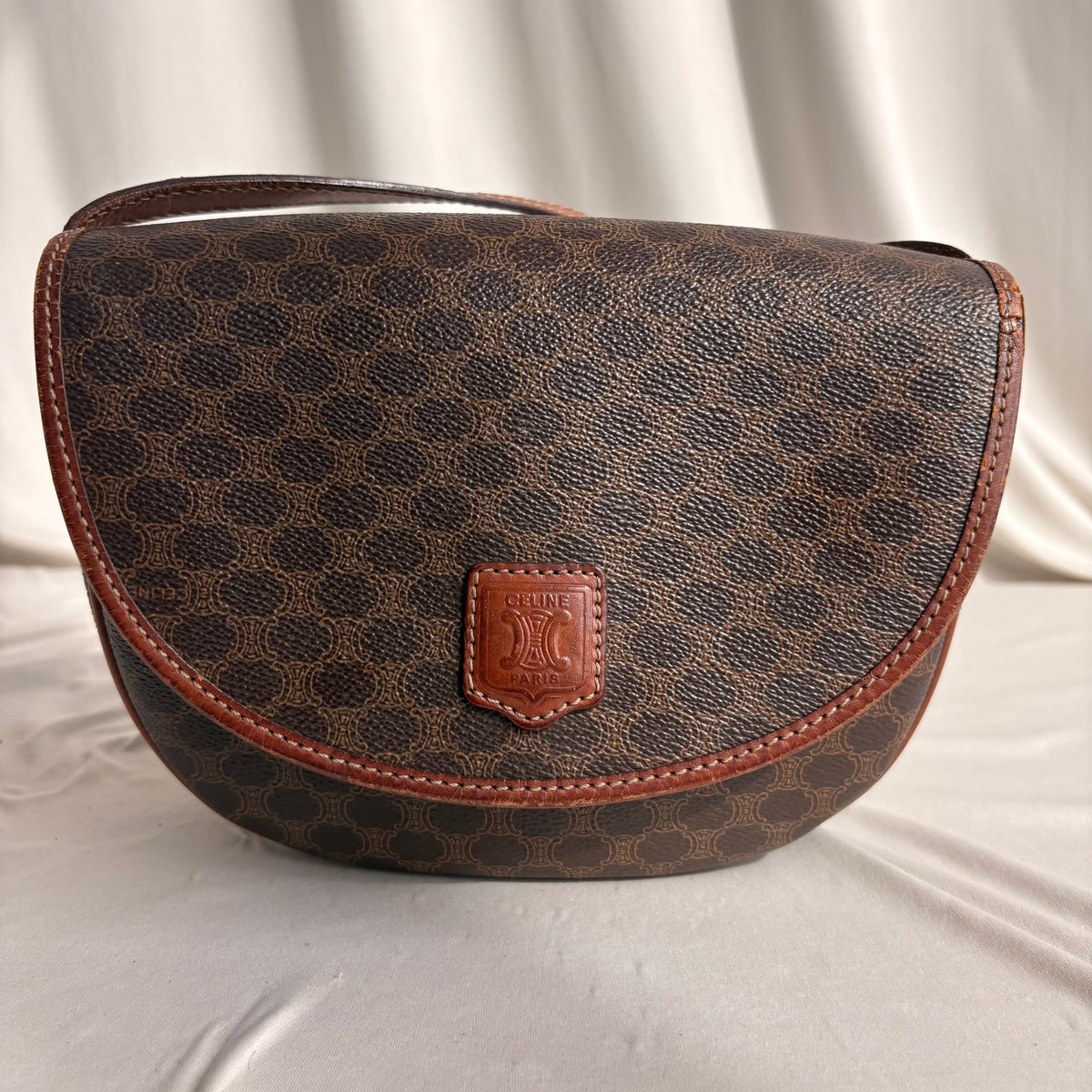 Vintage Celine Macadam Triomphe Saddle Bag