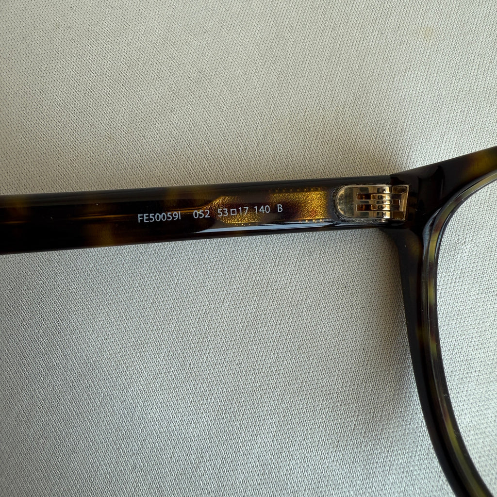 Fendi FE50059I Eyeglasses - Dark Havana Tortoiseshell, Made in Italy