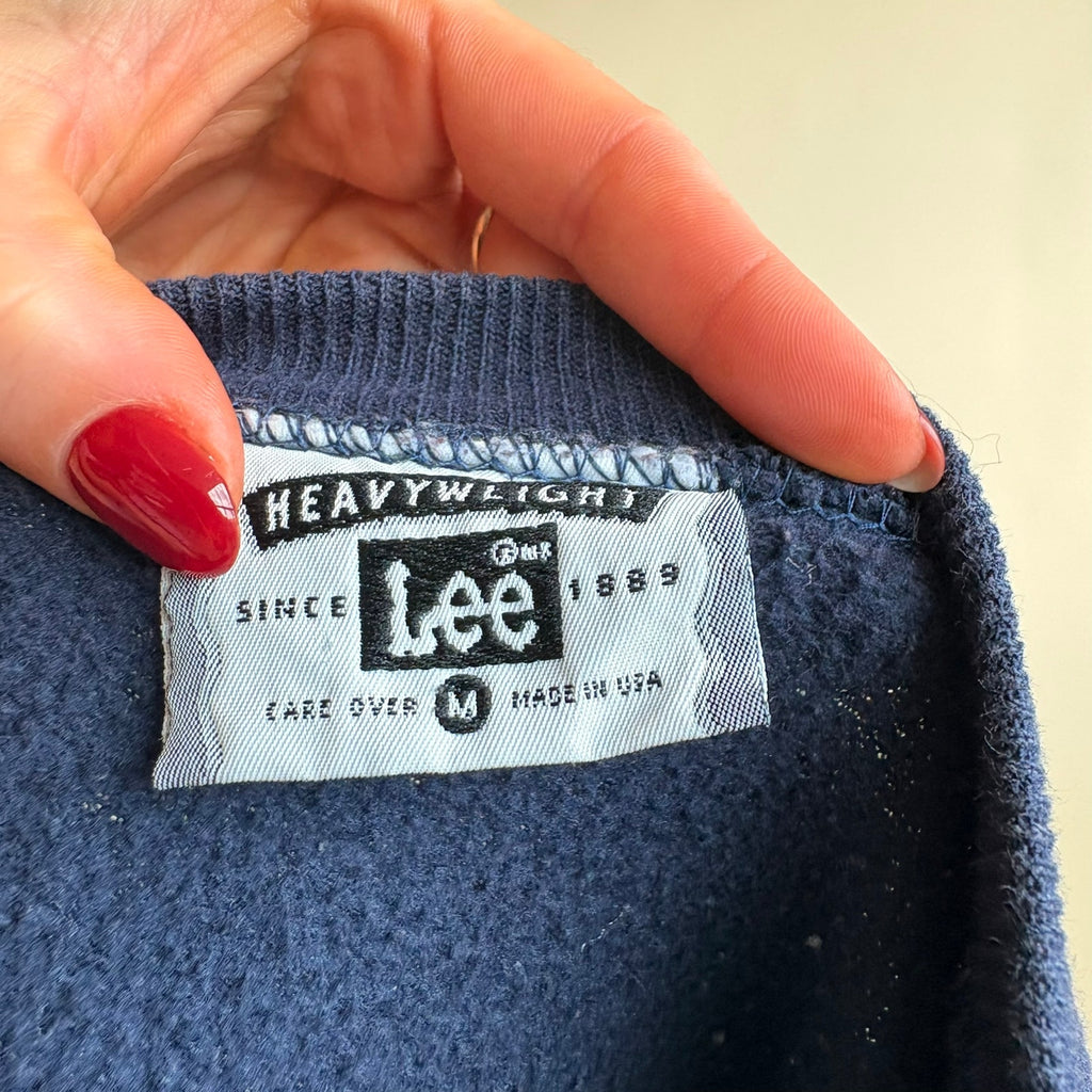 Lee Heavyweight Navy Blue Newport Sweatshirt - Size Medium