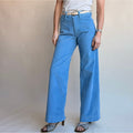 Gap Baby Blue High-Waisted Corduroy Pants - Wide Leg, 00, Y2K