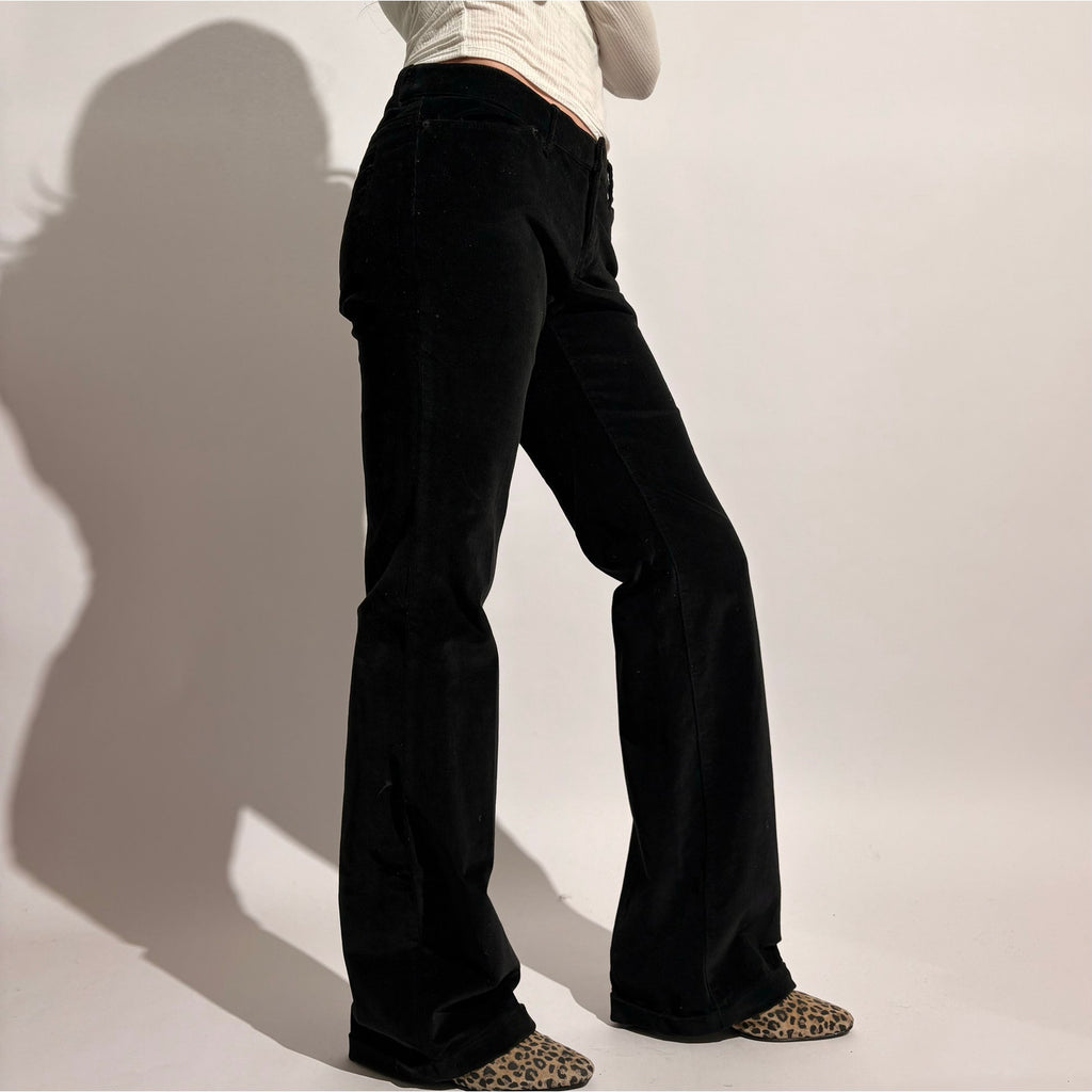 Banana Republic Black Velvet Bootcut Pants - NWT, Size 0