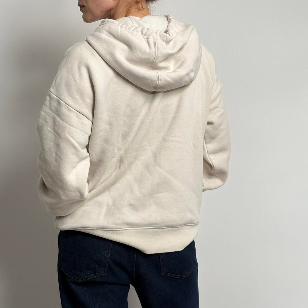 Cream FILA Hoodie | Pink Logo | Cozy Large