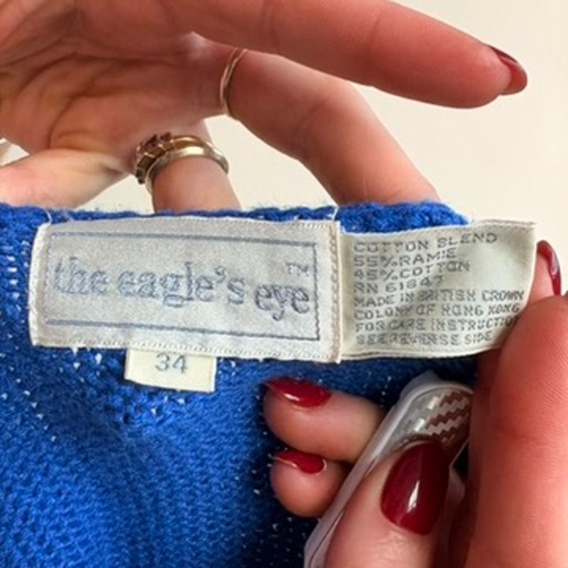 Eagles Eye Patchwork Sleeveless Cardigan - Size 34 (Fits Small)