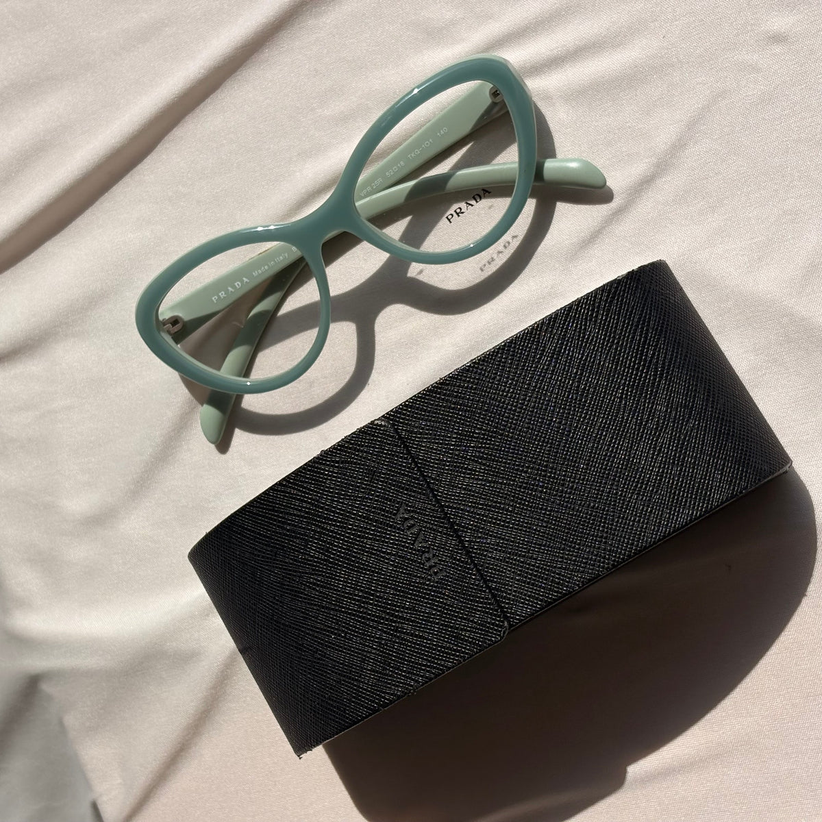 Prada VPR 25R Cat-Eye Eyeglasses - Mint Green, Sage