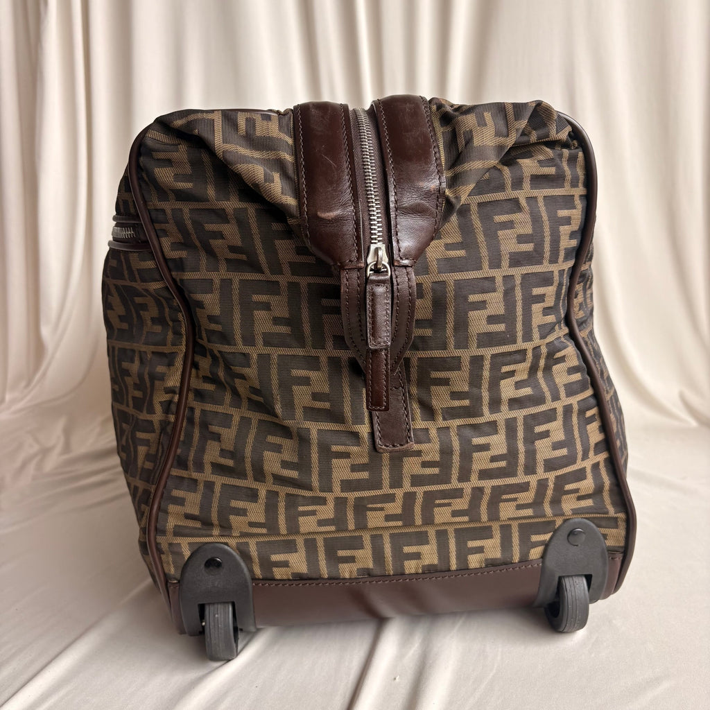 Vintage Fendi Zucca Rolling Duffel Bag / Trolley Case - 1999 Collection