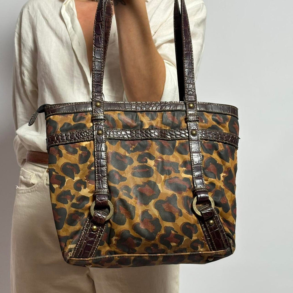 Vintage Franco Sarto Cheetah & Croc Bag