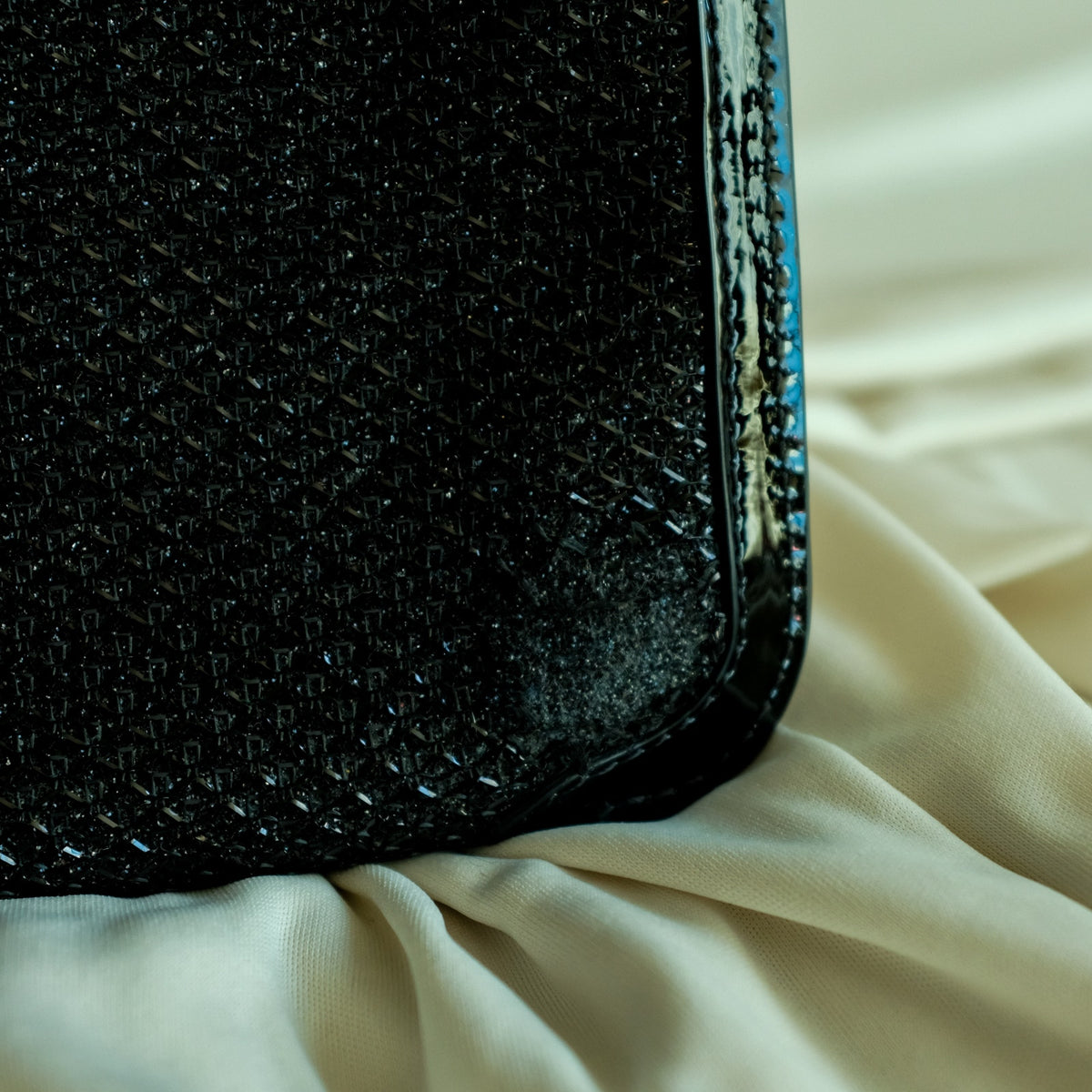 Christian Louboutin Spikes PVC Clutch - Black, Gold Studs, Crossbody