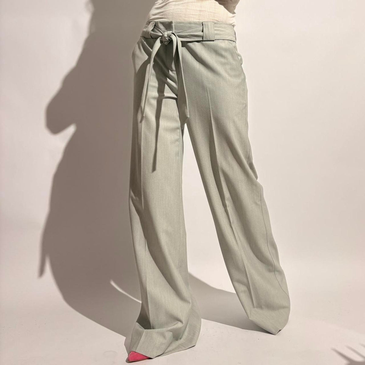 Mac & Jac Light Grey Wide Leg Trousers - NWT, Size 4