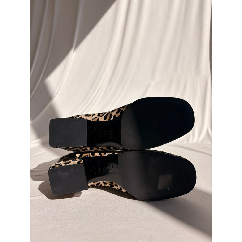 Sergio Rossi Leopard Print Chelsea Ankle Boots - NWT