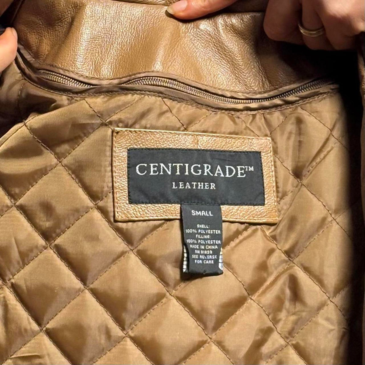 Vintage Centigrade Faux Leather Trench Coat