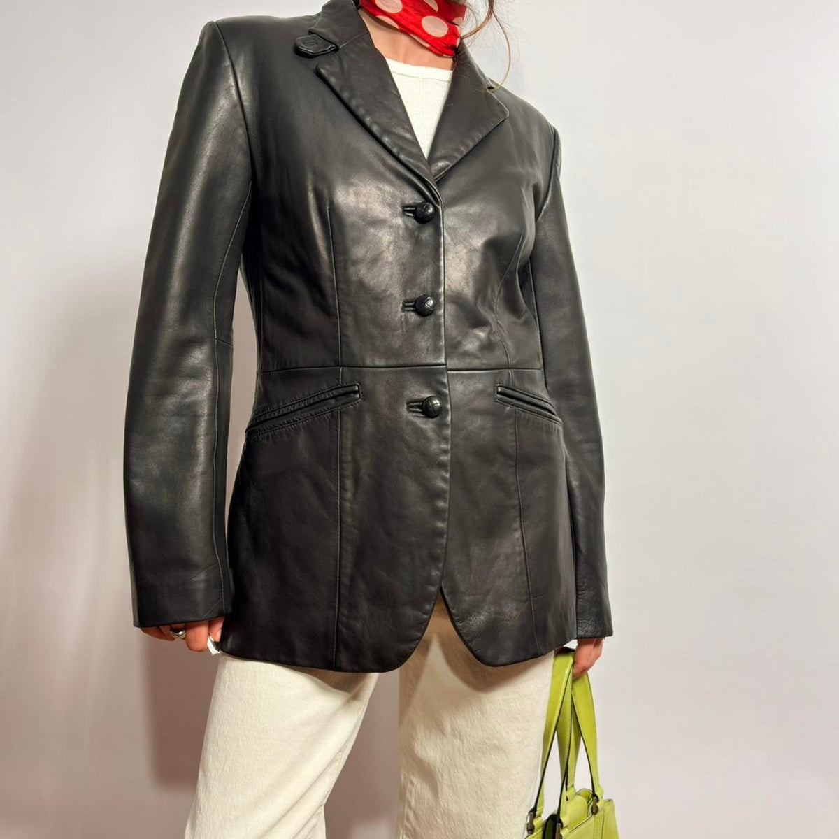 90s Vintage Ann Taylor Leather Jacket - Size 2