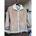 Coldwater creek shearling coat strips on cuff