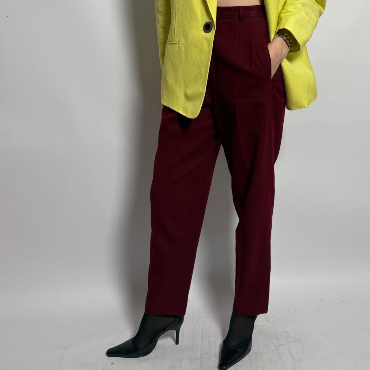 Talbots Burgundy Wool Trousers - Size 4