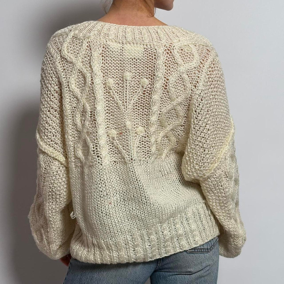 Vintage 90s Liz Claiborne Hand-Knit Sweater - Large