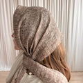 Brown Animal Print Sheer Scarf - Giraffe Style, 21"x73"