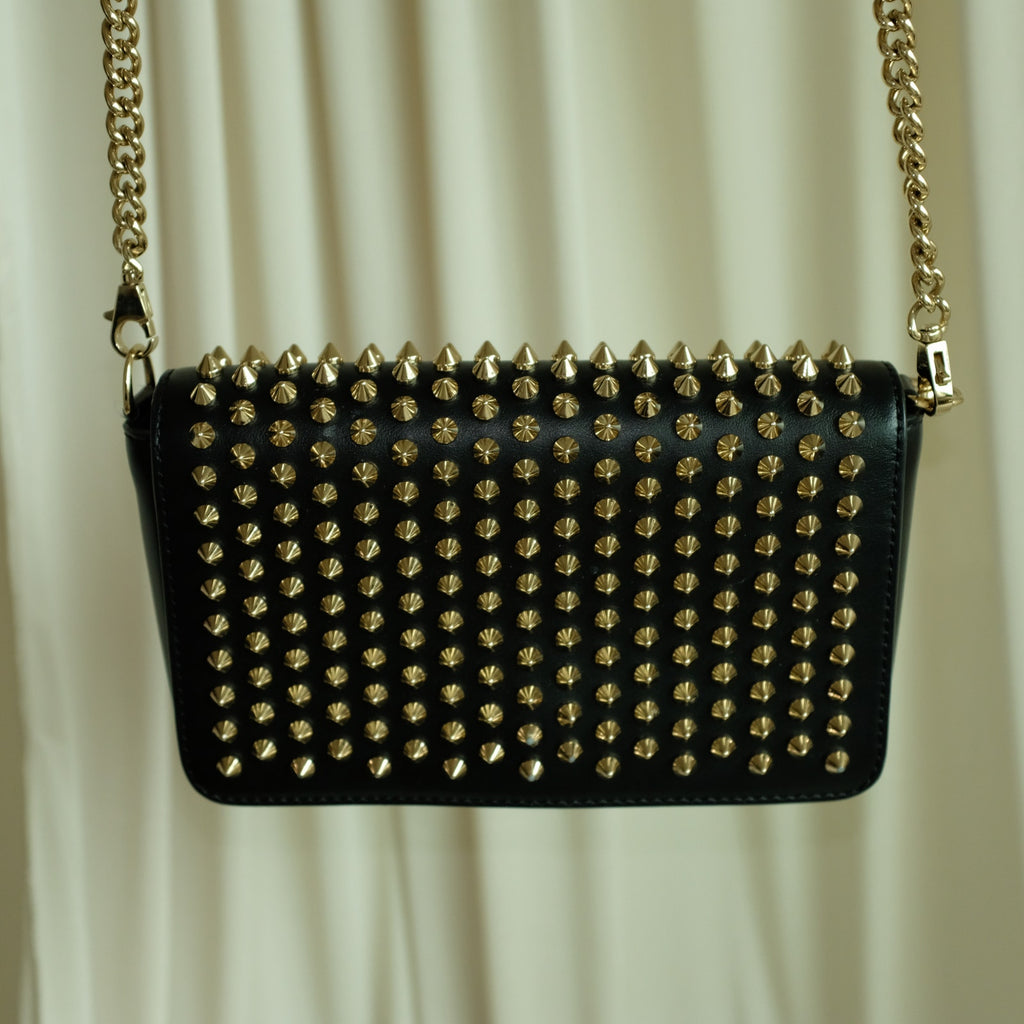 Christian Louboutin Zoompouch Studded Crossbody - Black Leather