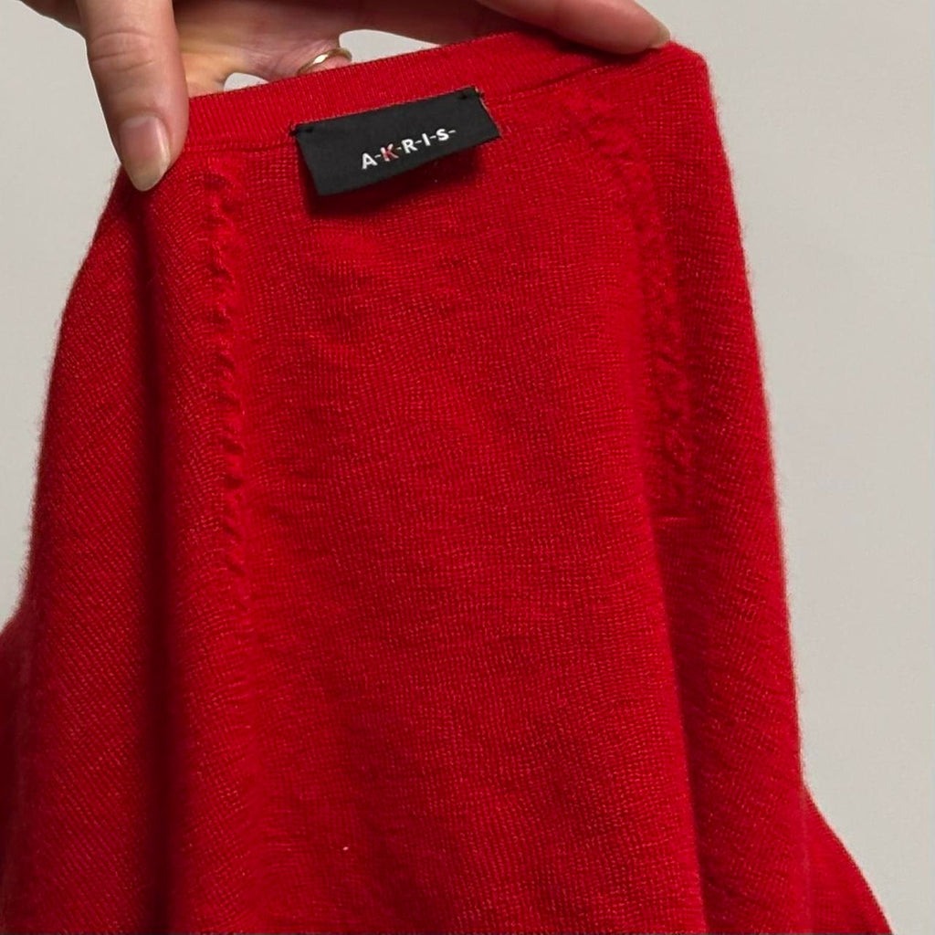 A.K.R.I.S Cropped Cashmere Tank ~ Cherry Red - Size 8
