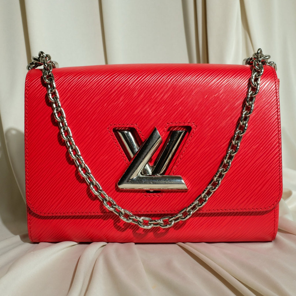 Louis Vuitton Twist MM Crossbody Bag - Red Epi Leather, Silver Hardware