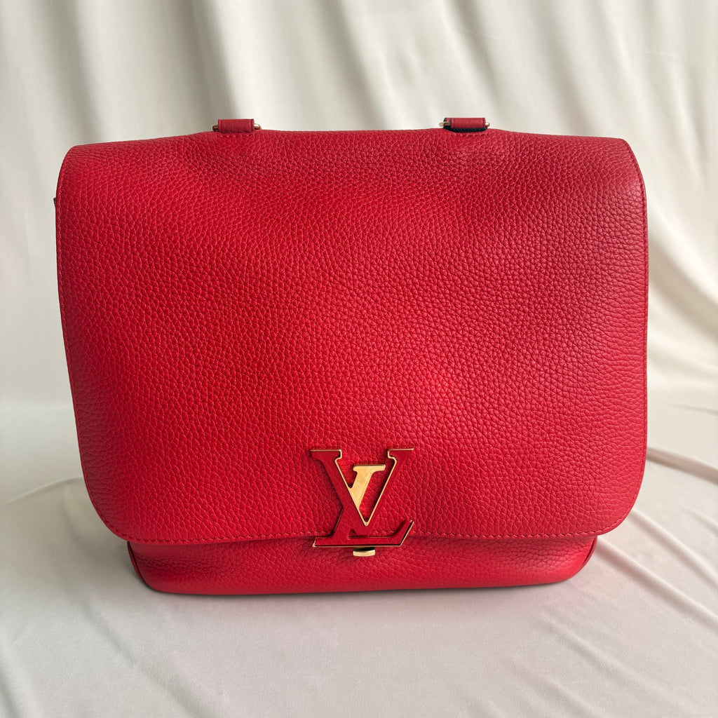 Louis Vuitton Volta Taurillon Coquelicot Red Leather Shoulder Bag