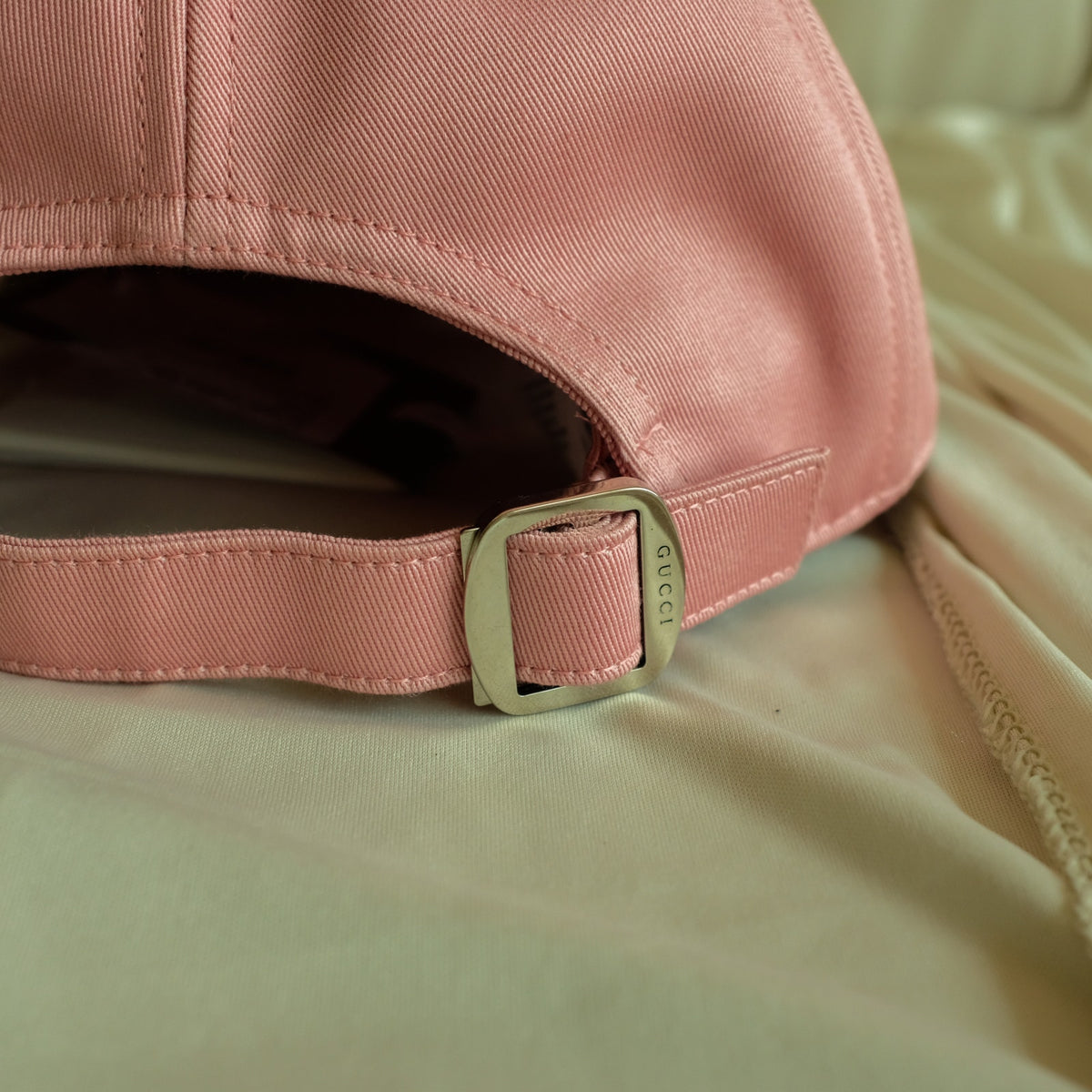 Gucci Star Embroidery Baseball Hat - Pink Canvas