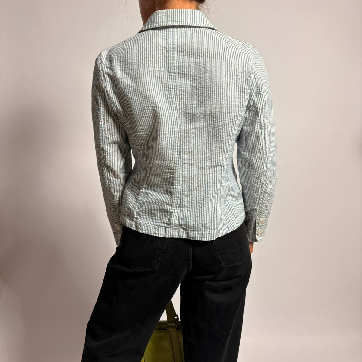 Vintage 90s Talbots Seersucker Blazer - Size 6 Petite (Fits 2)