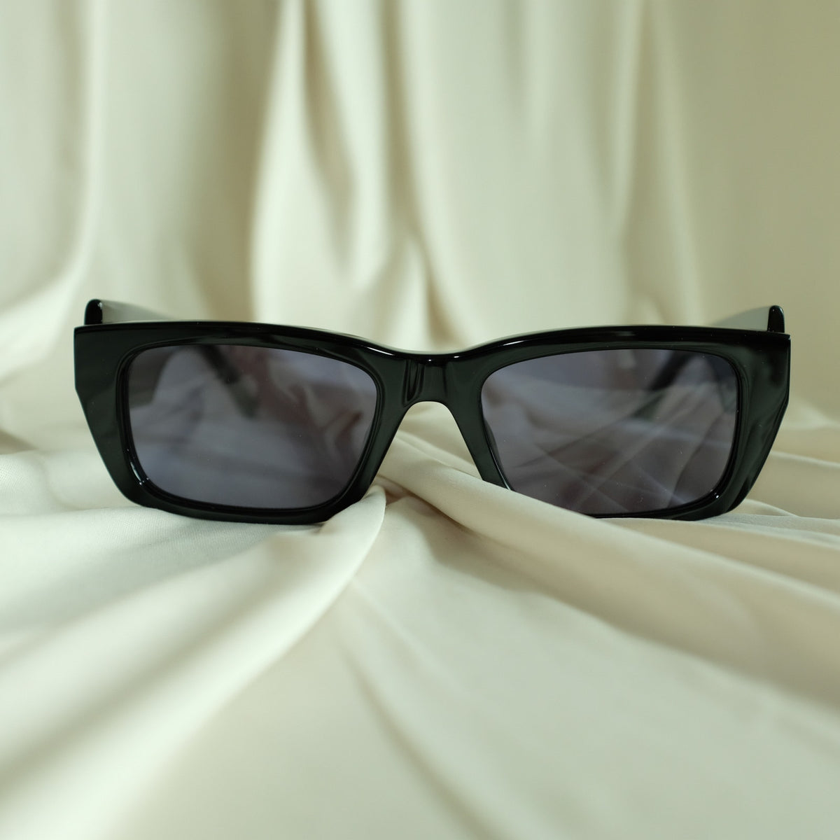 Palm Angels Rectangle Sunglasses - Black Frame, Blue Lenses, Brand New
