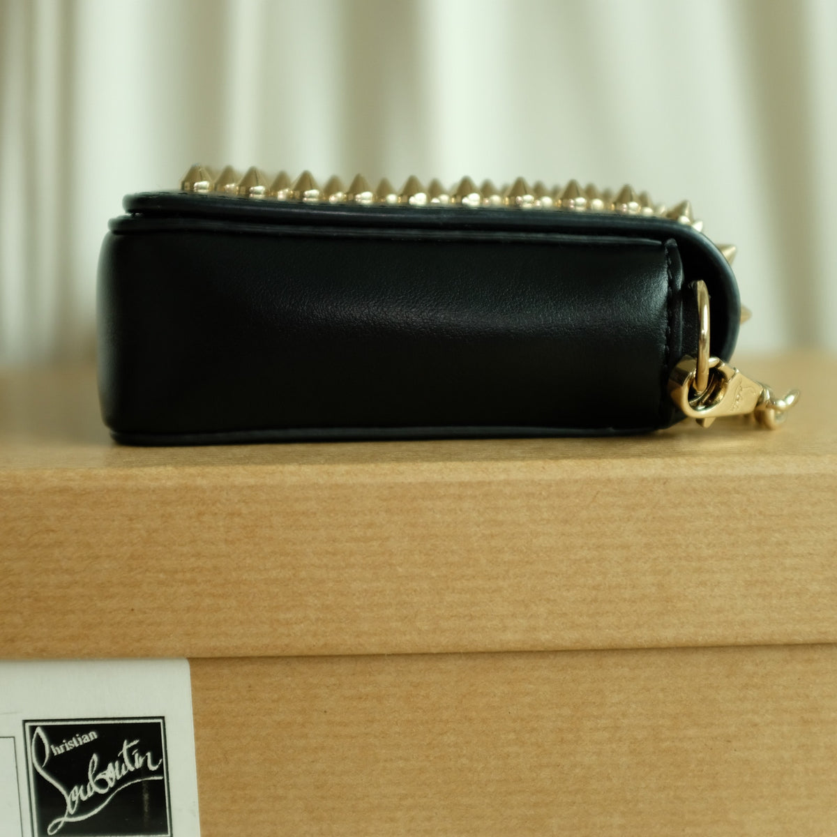 Christian Louboutin Zoompouch Studded Crossbody - Black Leather