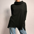 Sweet Romeo Black Cowl Neck Sweater - Oversized, Size Medium