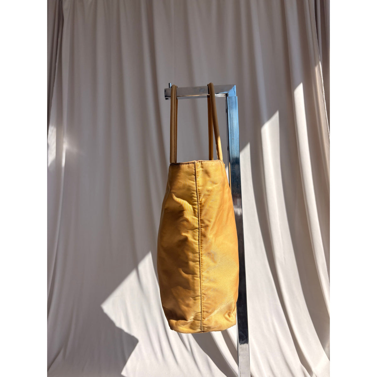 Vintage Prada Yellow Nylon Tessuto Tote