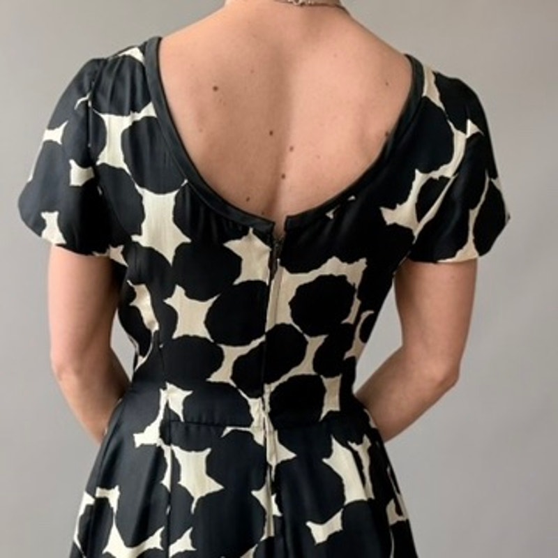 Suzy Perette New York Vintage Silk Polka Dot Cocktail Dress