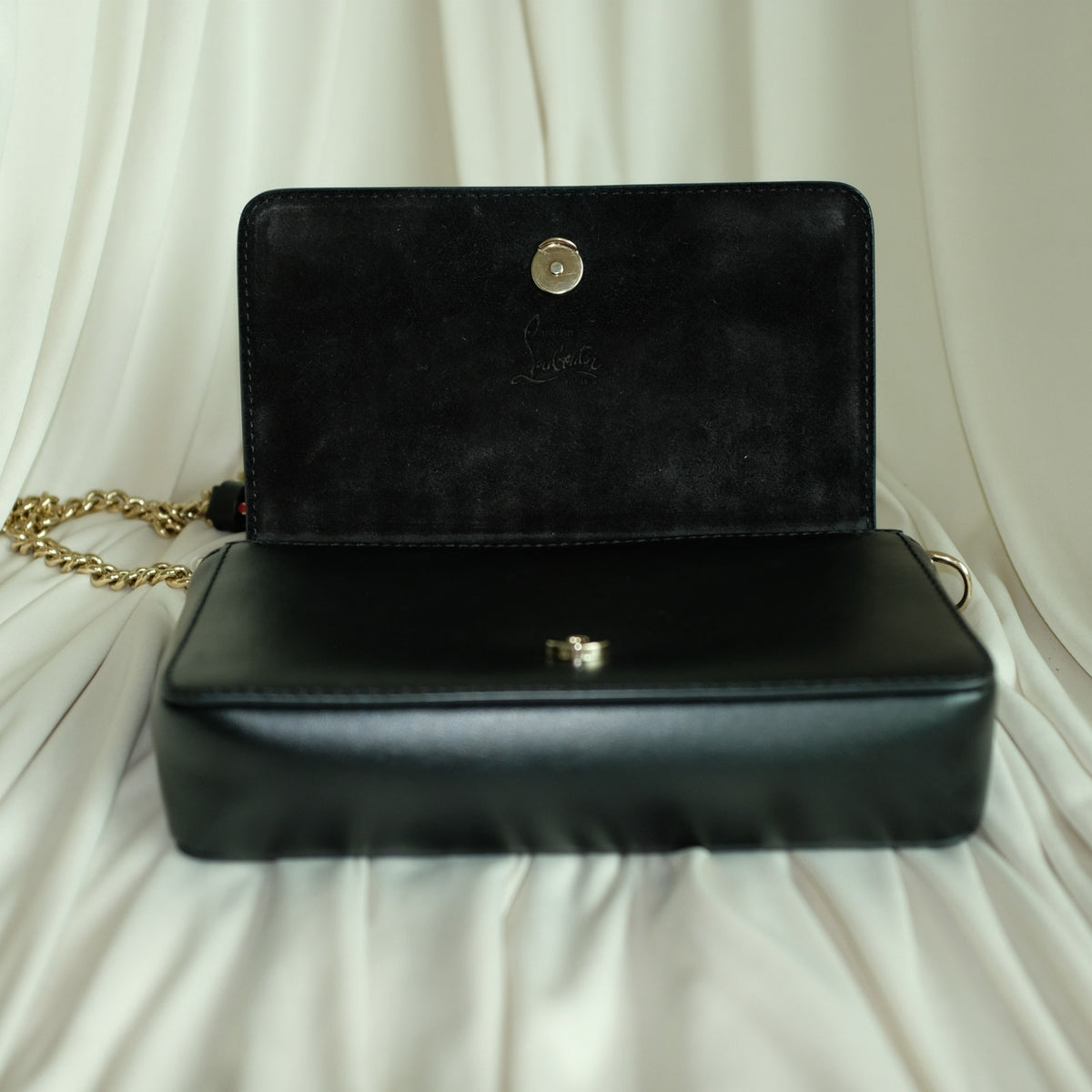 Christian Louboutin Zoompouch Studded Crossbody - Black Leather