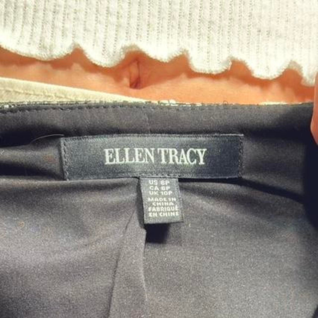 Ellen Tracy Black & White Tweed Jacket - Size 6 (Fits Small)