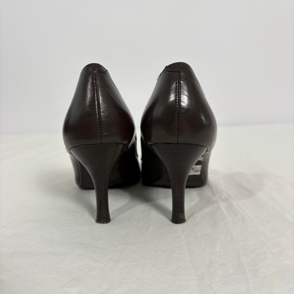 Etienne Aigner Brown Leather Pumps - Size 6