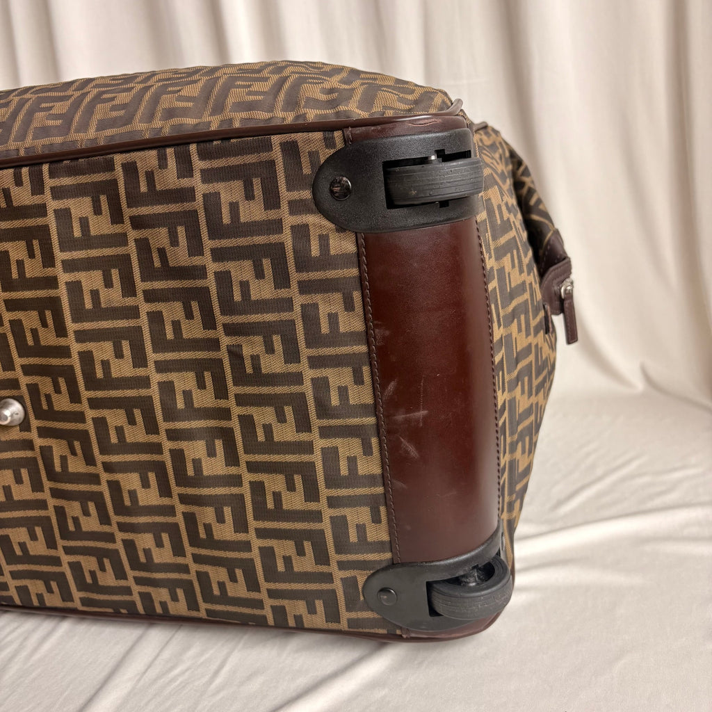 Vintage Fendi Zucca Rolling Duffel Bag / Trolley Case - 1999 Collection