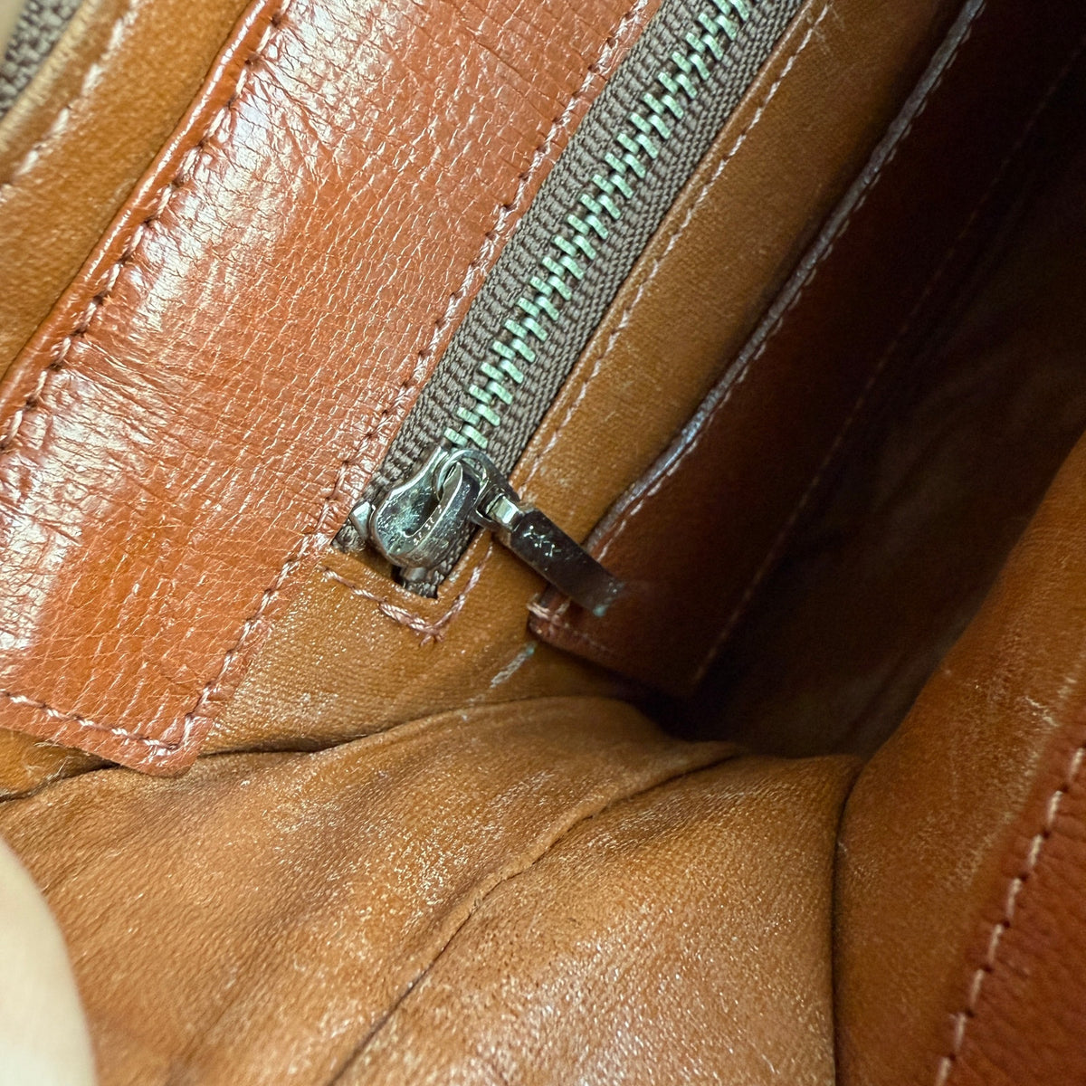 Vintage Jean Paul Gaultier Maroon Leather Top Handle Bag - Mid to Late 90s