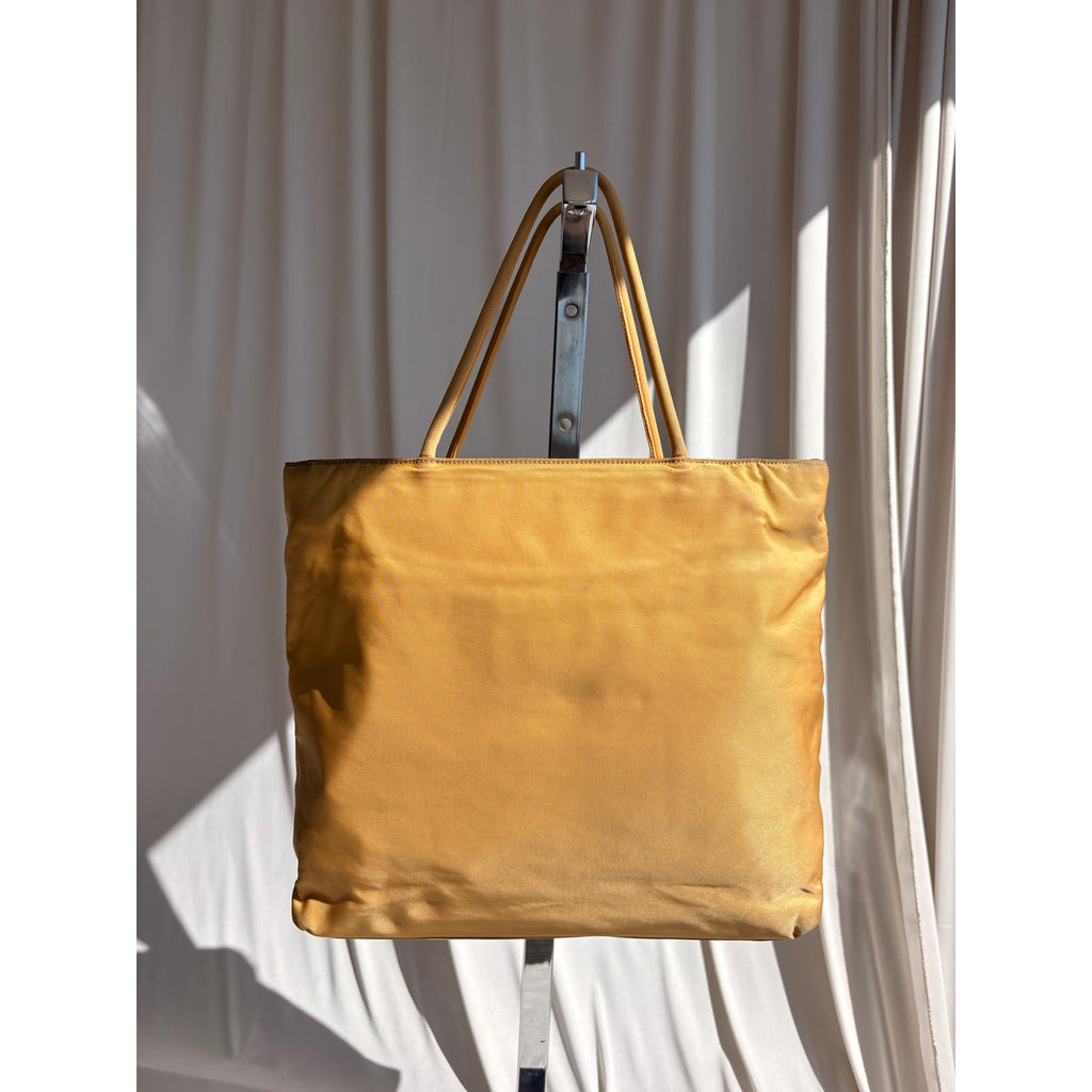 Vintage Prada Yellow Nylon Tessuto Tote