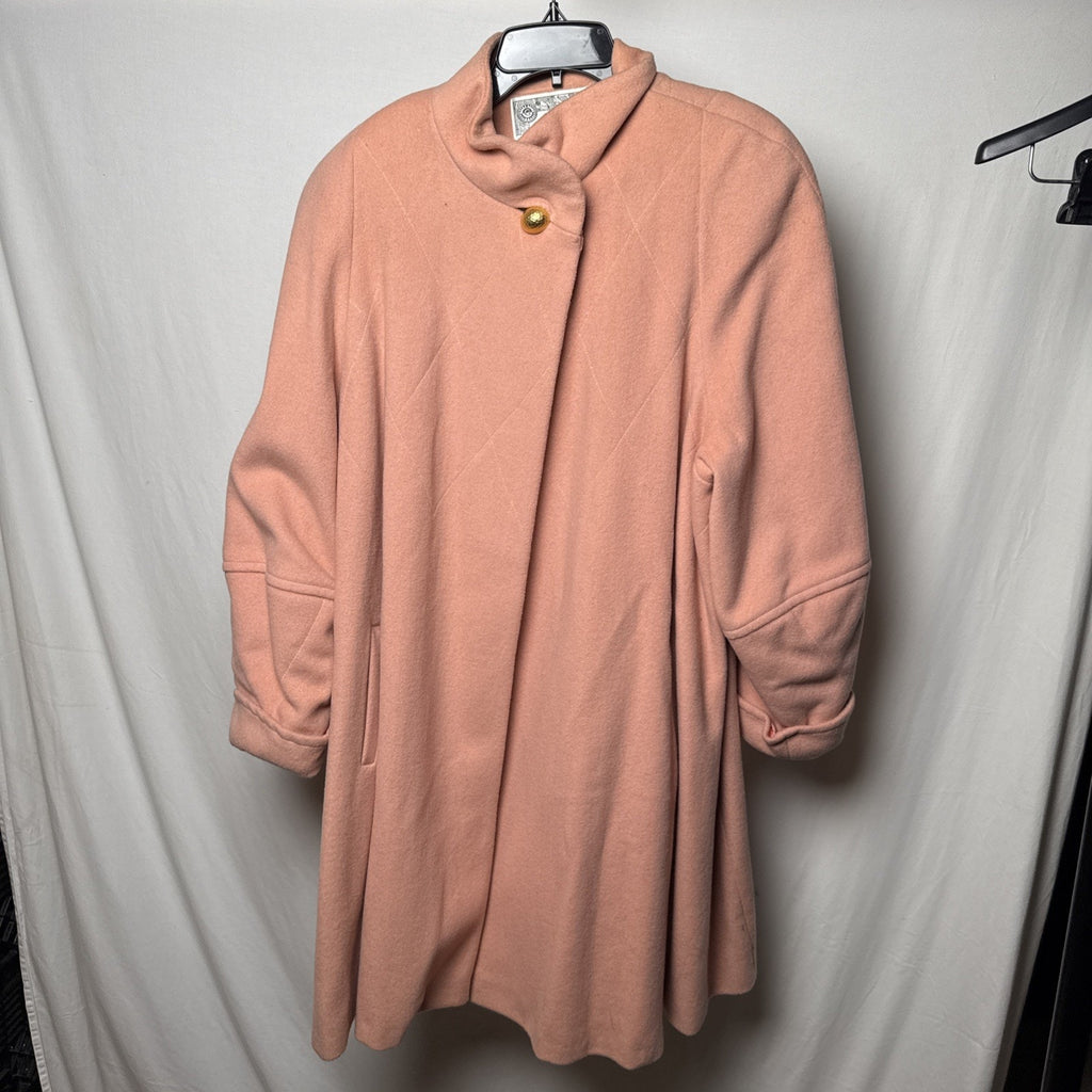 Vintage Gallery Woman’s Overcoat Pink Wool Long Coat - 42” Length