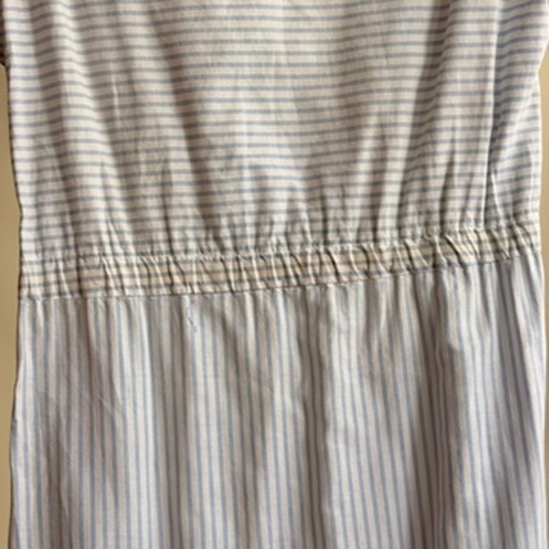 Eileen West Sailor Stripe Dress - 80's -100% Cotton, Size M