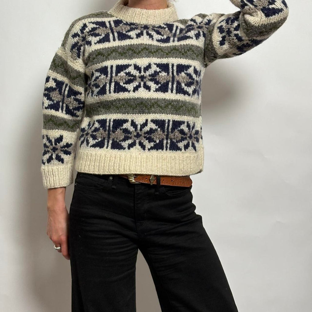 Vintage Handmade Nordic Wool Sweater