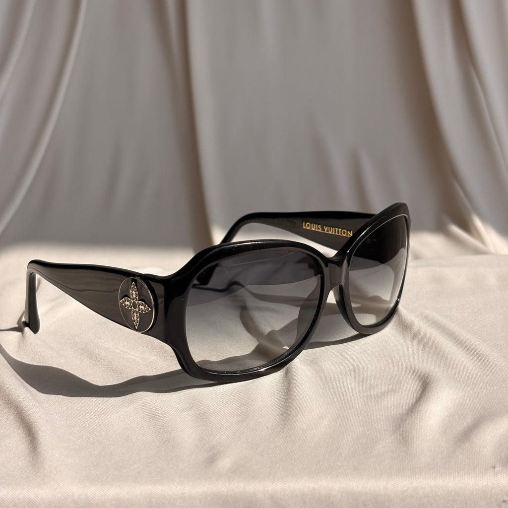 Louis Vuitton Ursula Strass Sunglasses - Black, Rhinestone Flower