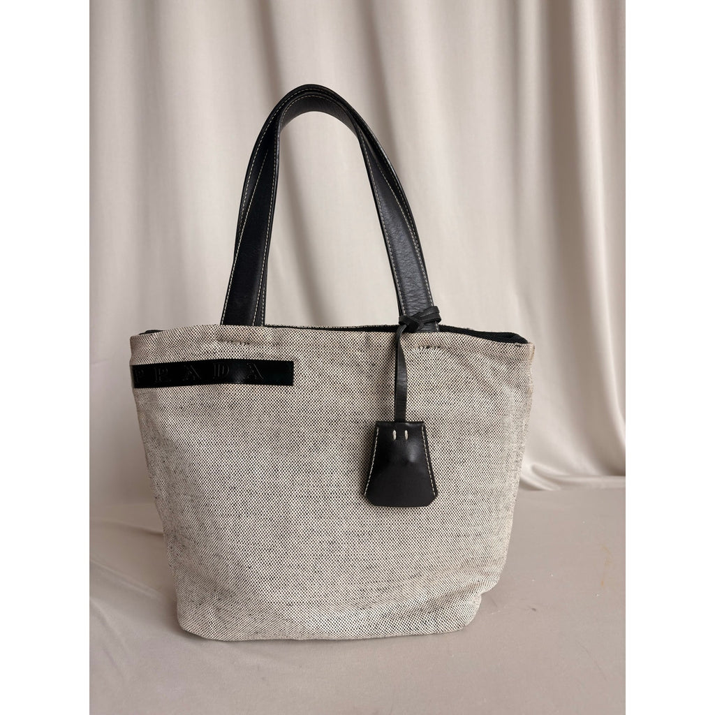 Vintage Prada Sport Grey Canapa Canvas Sport Tote