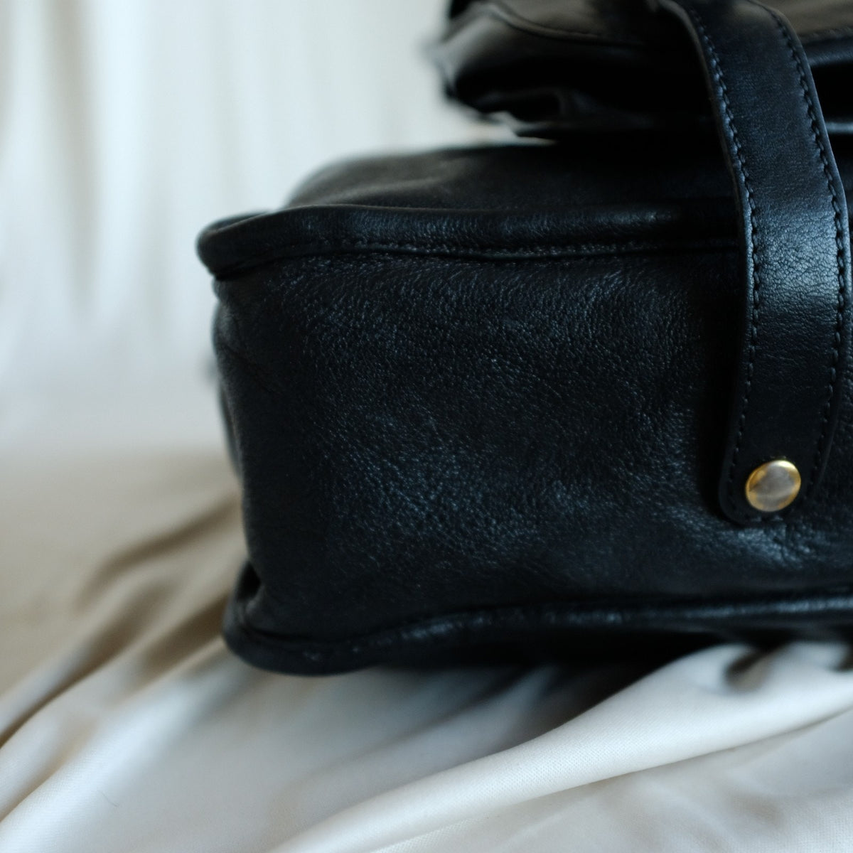 Chloe Black Calfskin Leather Tote, Removable Front Pouch