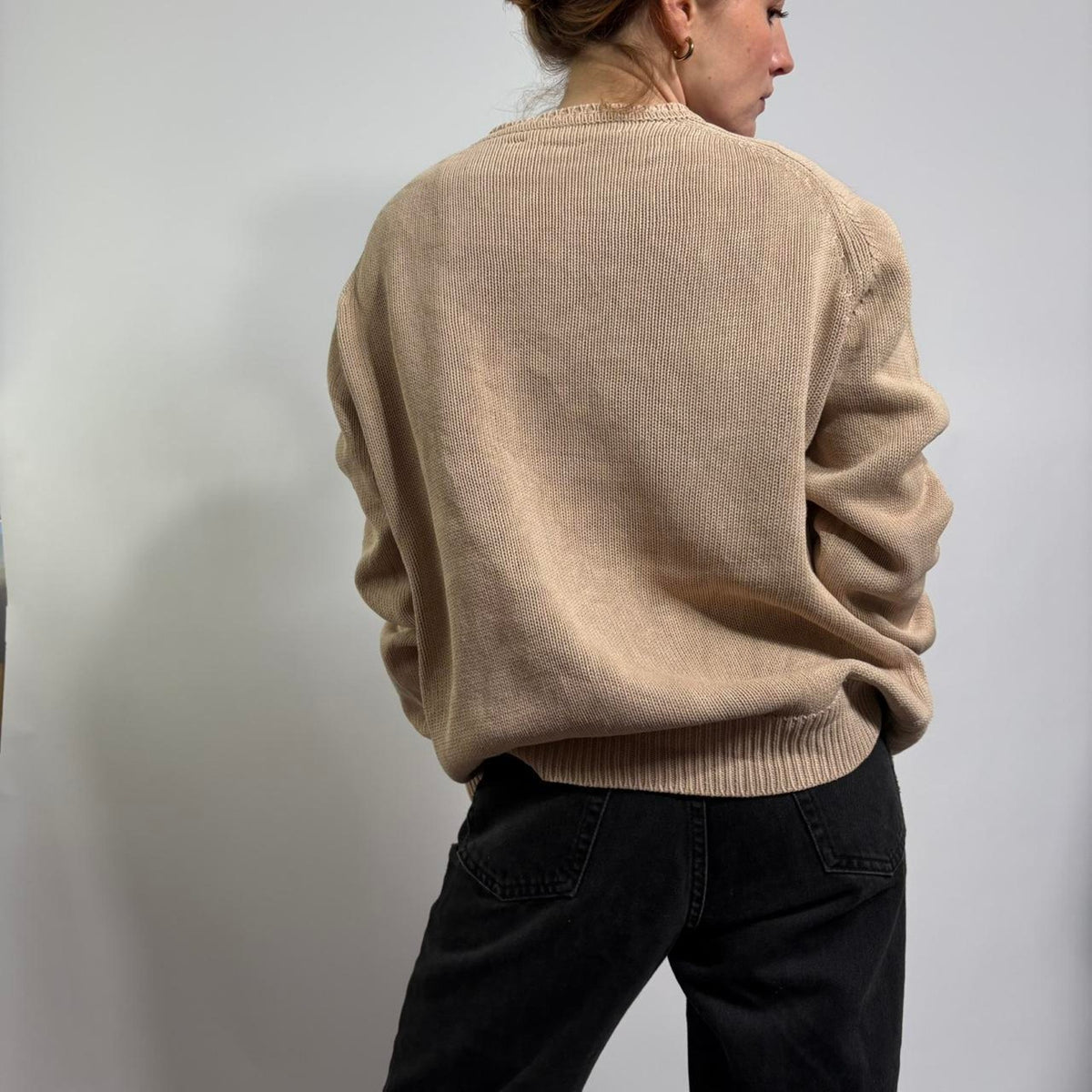 Pringle of Scotland Cotton Jumper - Tan, Size Medium