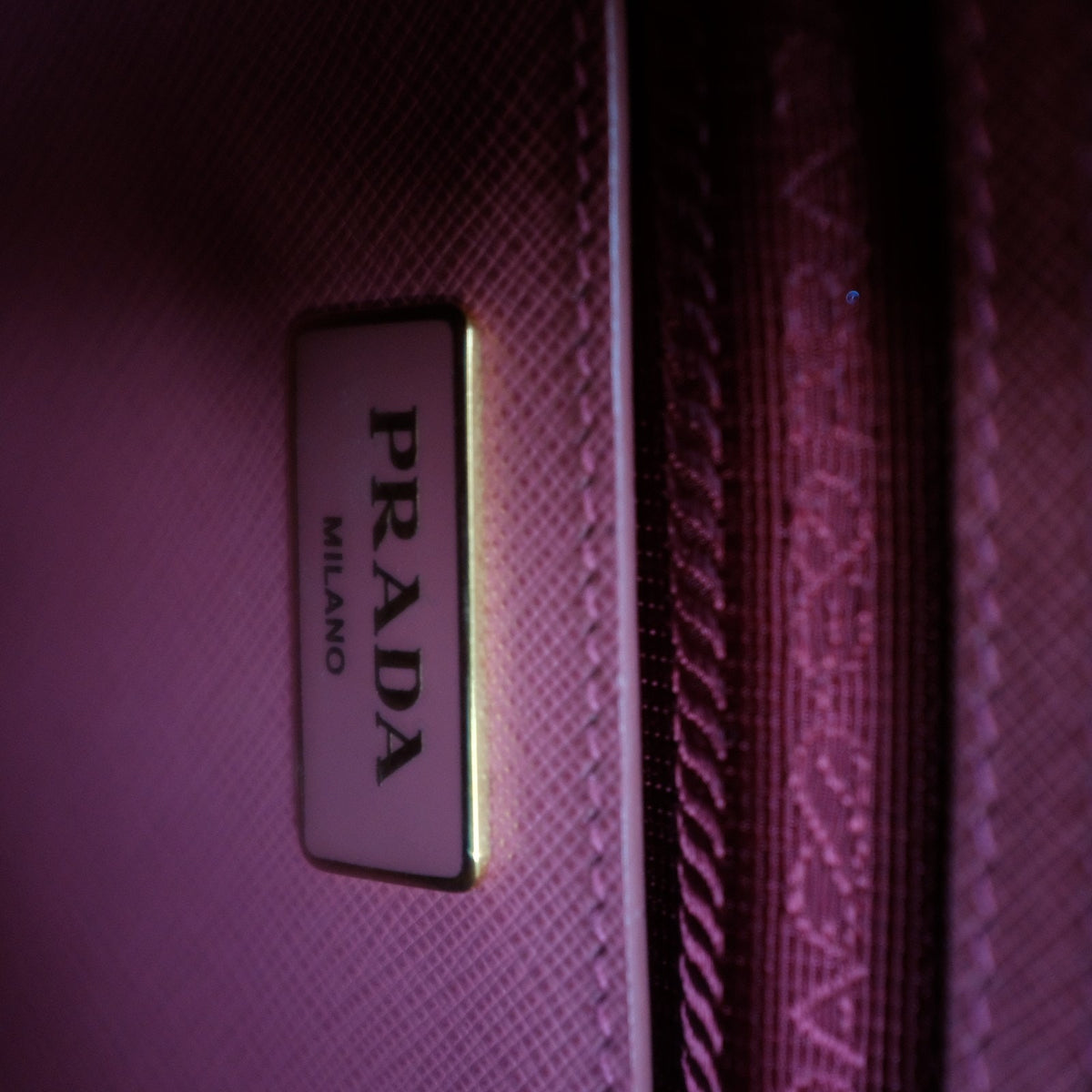 Authentic Prada Galleria Tote Saffiano Lux Leather Bi-Color Pink Double-Zip COA