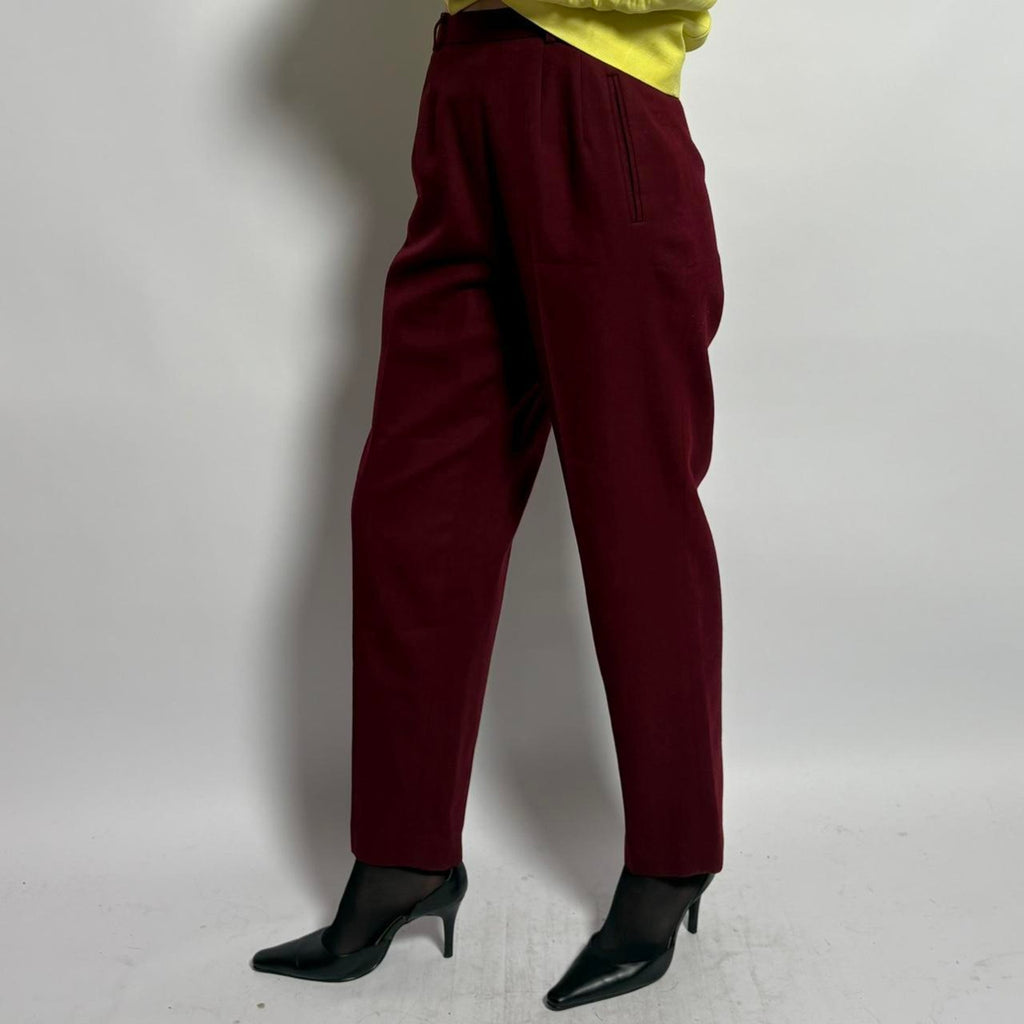 Talbots Burgundy Wool Trousers - Size 4