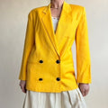 Collections by Michelle Stuart Yellow Blazer - Double-Breasted, 80s Vintage, Size 4